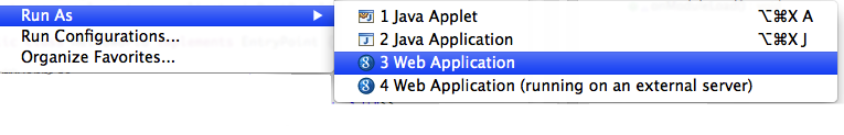 Run as web application